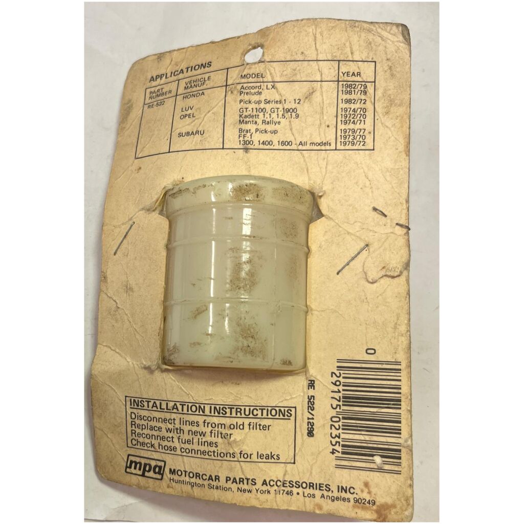 BRÄNSLEFILTER HONDA OPEL GT MANTA KADETT SUBARU 1970-82, MPA RE-522 79-0522