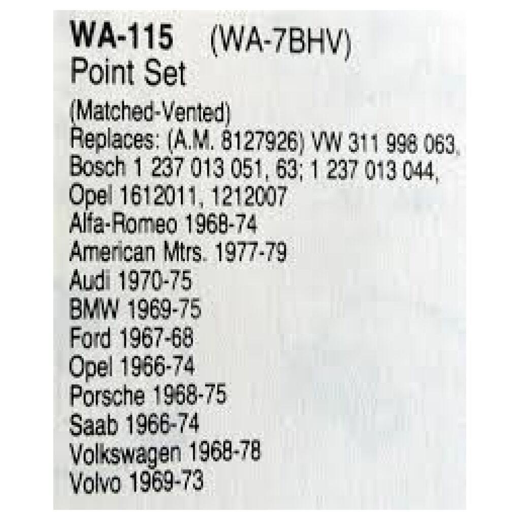 Brytare VW Volvo AMC , Opel , Saab Standard Blue Streak GB4173XP ers WA-115