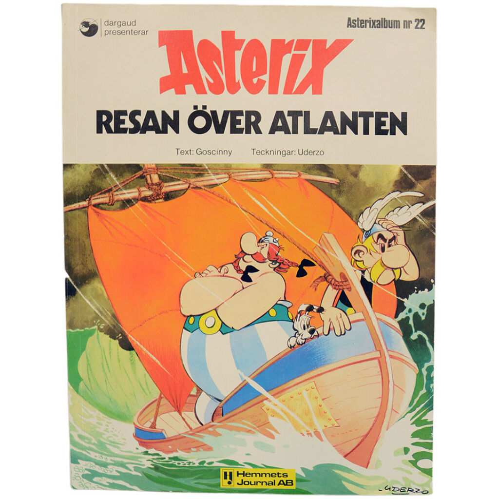 Asterix Resan Över Atlanten, album nr 22, 1978, skick NM