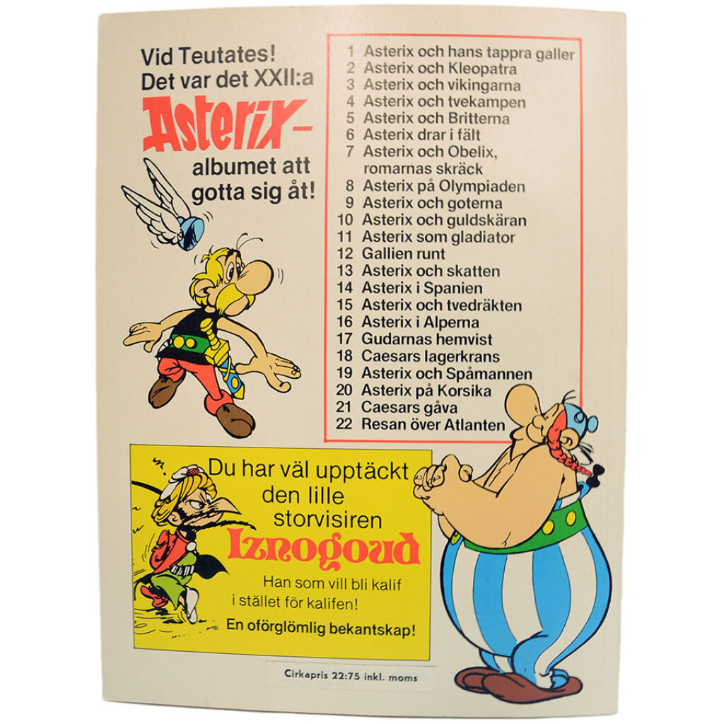 Asterix Resan Över Atlanten, album nr 22, 1978, skick NM