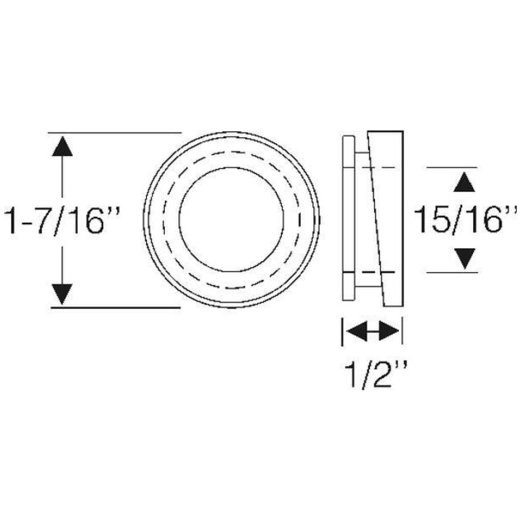 Monteringsgummi Antenn 1957-58 2dr 4dr ht cab sedan Cadillac