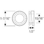 Monteringsgummi Antenn 1957-58 2dr 4dr ht cab sedan Cadillac