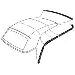 Convertible Roof Rail Weatherstrip Set