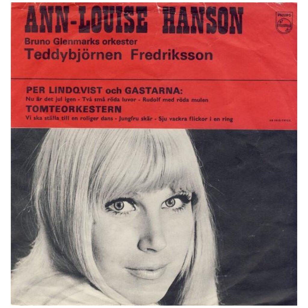 Ann-Louise Hanson & Bruno Glenmarks Orkester - Teddybjörnen Fredriksson (7, EP)