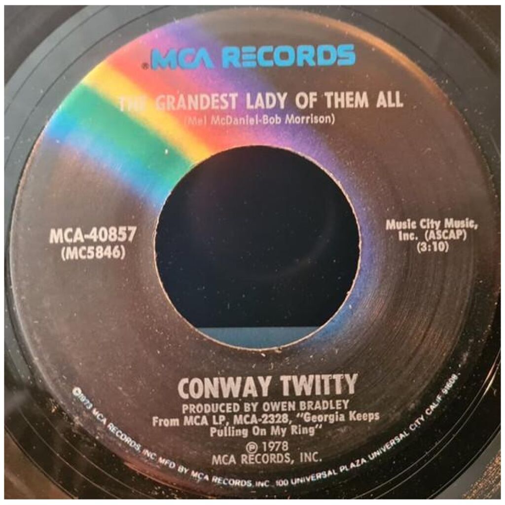 Conway Twitty - The Grandest Lady Of Them All (7, Single, Pin)