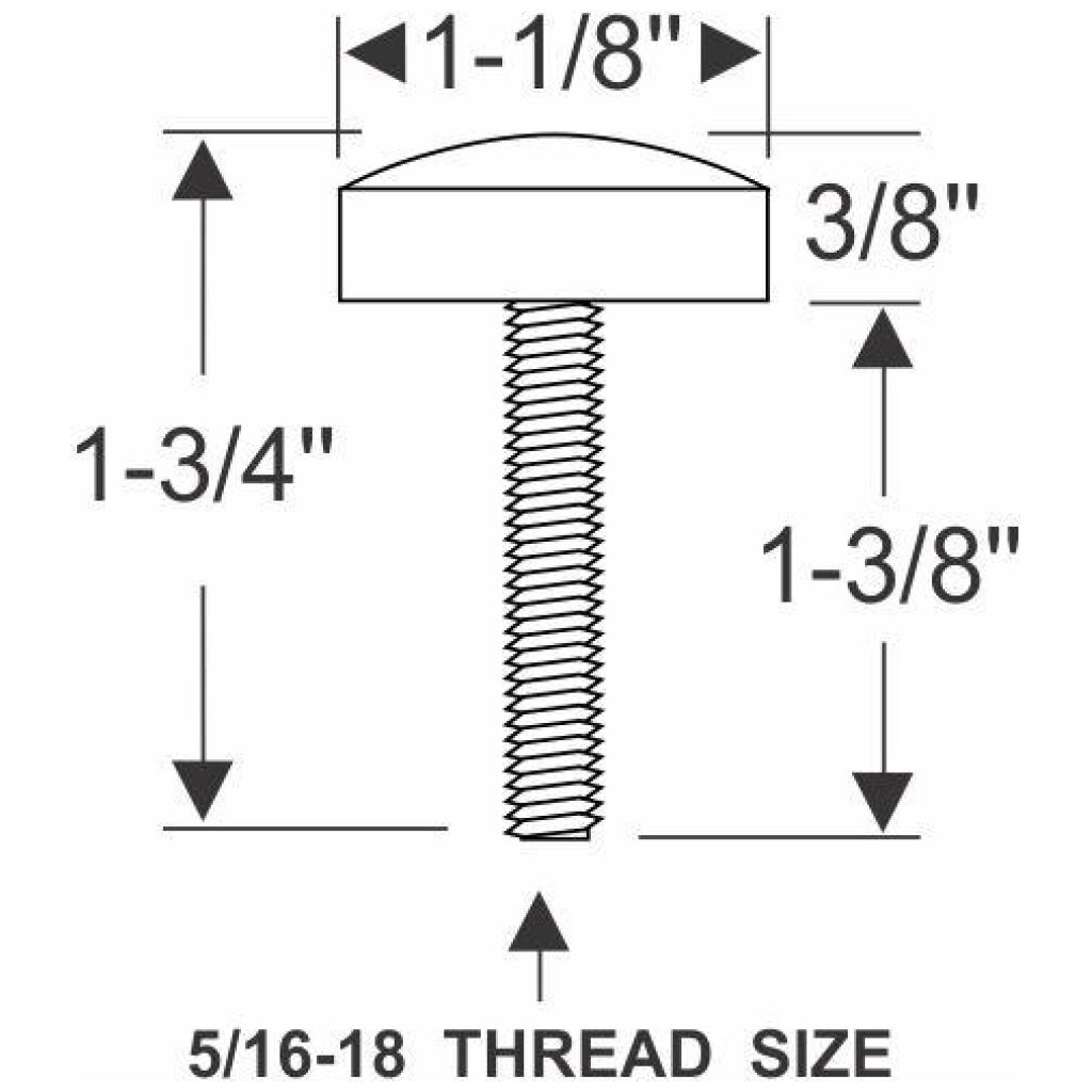 5/16” Round Top Hood Bumper