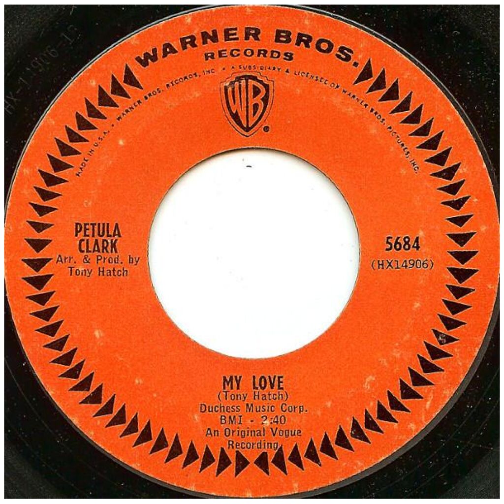 Petula Clark - My Love / Where Am I Going (7, Single, Styrene, Pit)