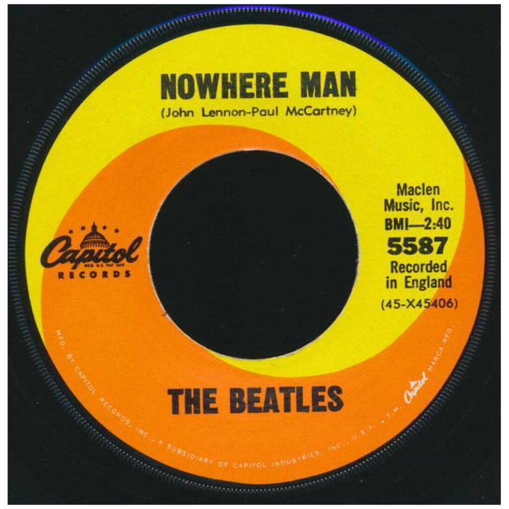 The Beatles - Nowhere Man (7, Single, RP)