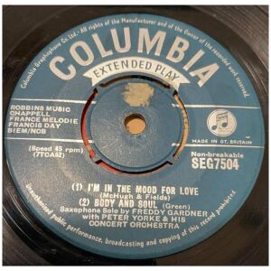 Freddy Gardner With Peter Yorke And His Concert Orchestra* - Four Favourite Saxophone Solos (7, EP, Mono)
