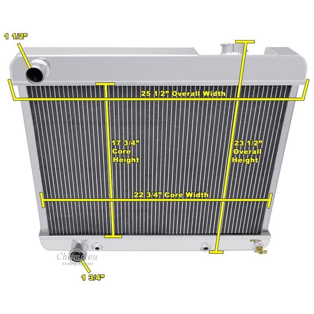 Cadillac 1960-65 Aluminiumkylare 3 radig