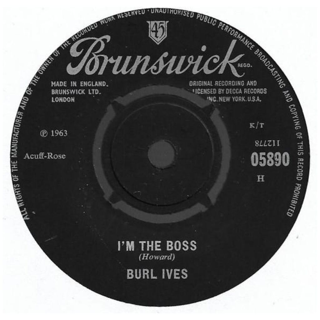 Burl Ives - Im The Boss / The Moon Is High (7, Single)