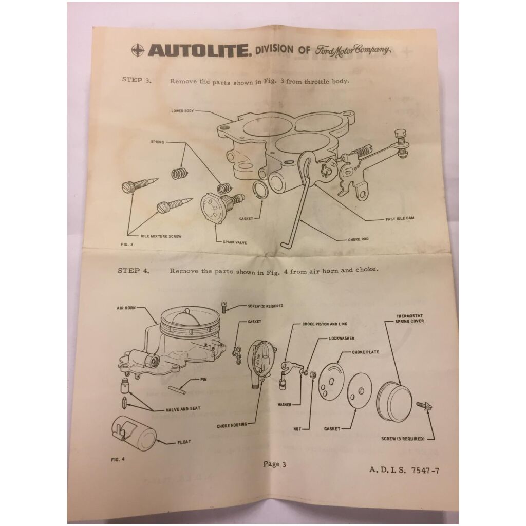 NOS REP.SATS HOLLEY AA1 , 2100 , 211 FÖRGASARE 2-P FORD CT-156 B5AZ-9A580-E