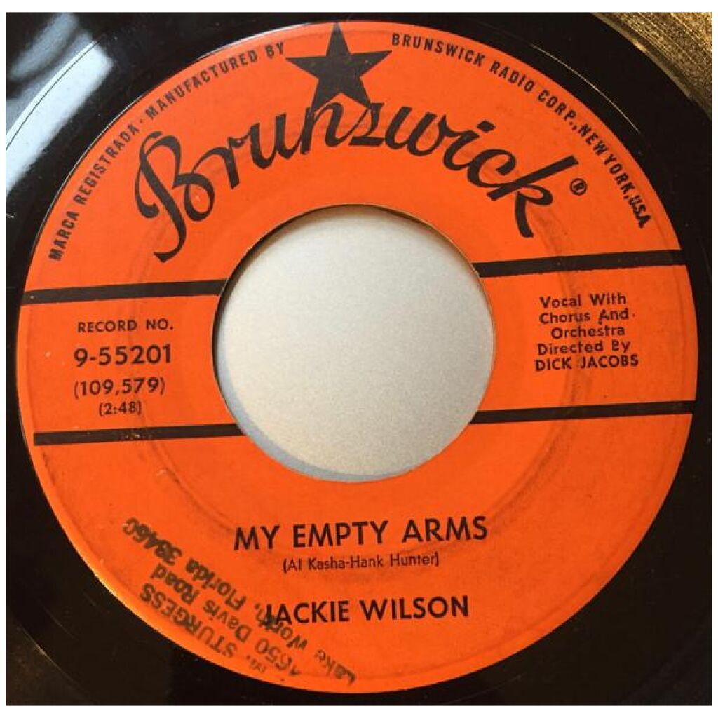 Jackie Wilson - My Empty Arms / The Tear Of The Year (7, Single, Glo)