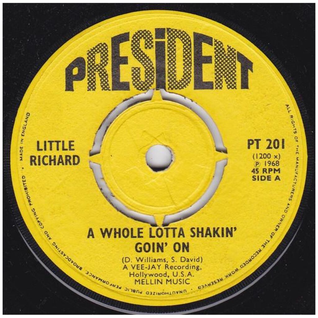 Little Richard - Whole Lotta Shakin Goin On / Lawdy Miss Claudie (7, Single)