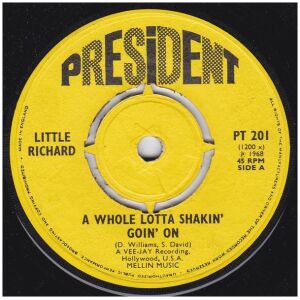 Little Richard - Whole Lotta Shakin Goin On / Lawdy Miss Claudie (7, Single)