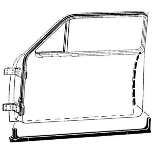 Dörrgummilister Fram 1949-51 2dr Ford