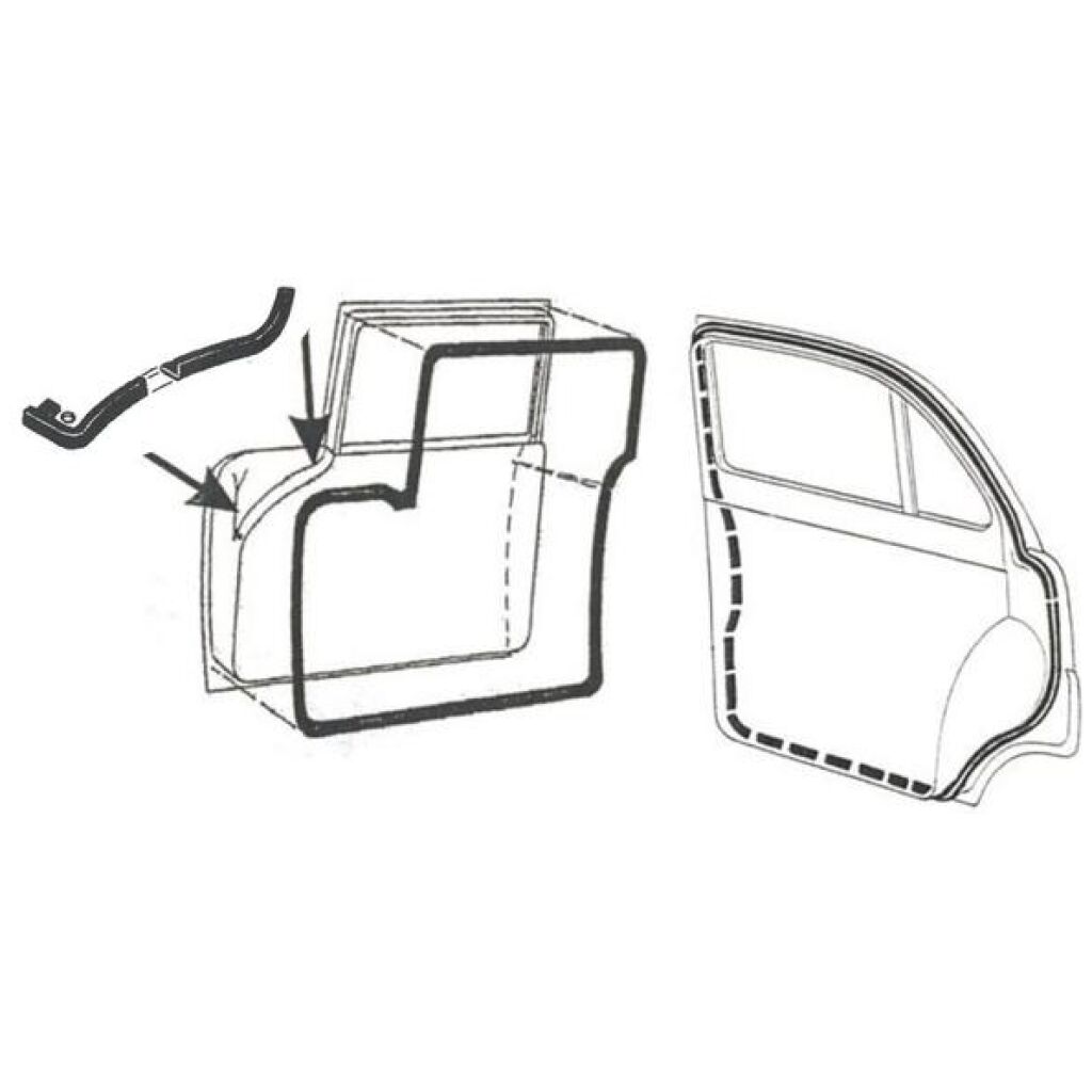Dörrgummilister 4dr 1955-1956 Ford, Mercury