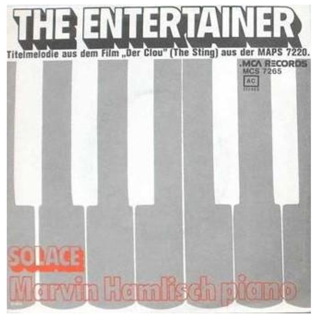 Marvin Hamlisch - The Entertainer / Solace (7, Single)