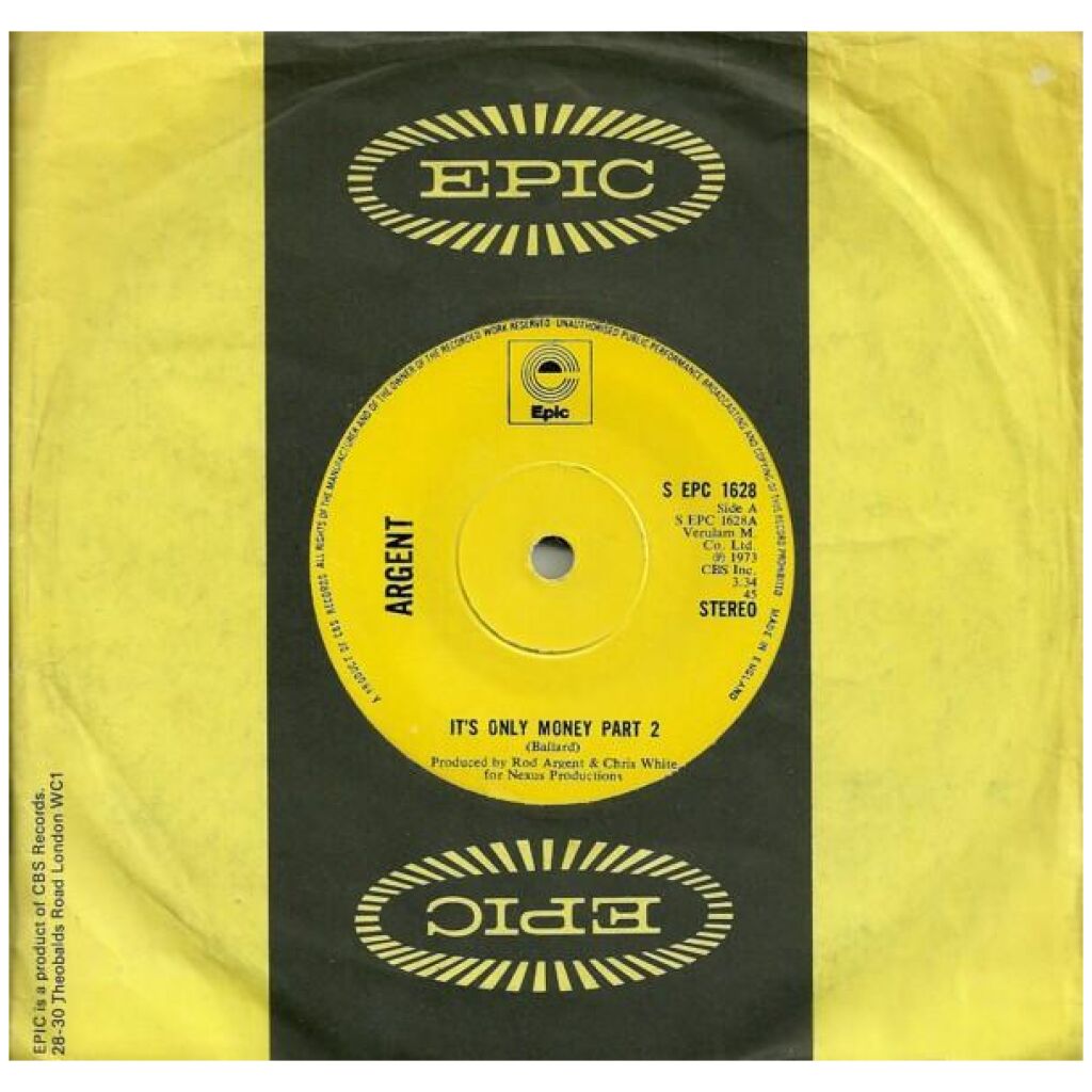 Argent - Its Only Money Part 2 (7, Single, Sol)
