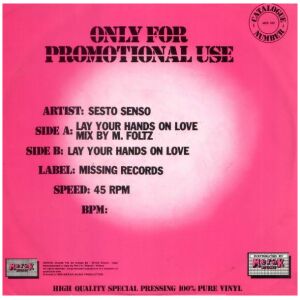 Sesto Senso - Lay Your Hands On Love (12, Promo)
