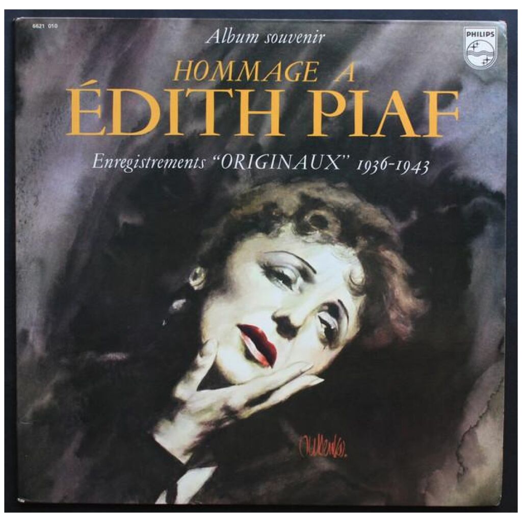 Edith Piaf - Hommage À Édith Piaf (2xLP, Comp, Mono, Gat)