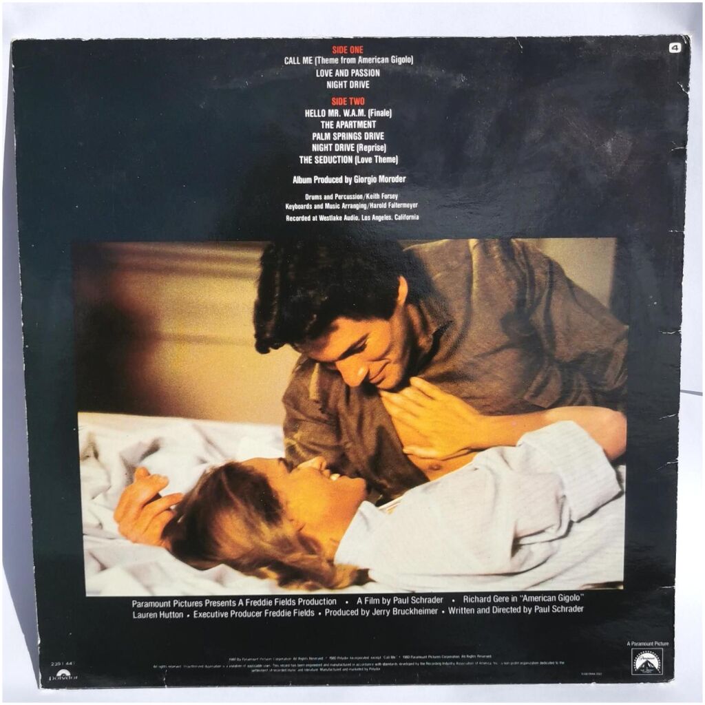 Giorgio Moroder - American Gigolo (Original Soundtrack Recording) (LP, Album)