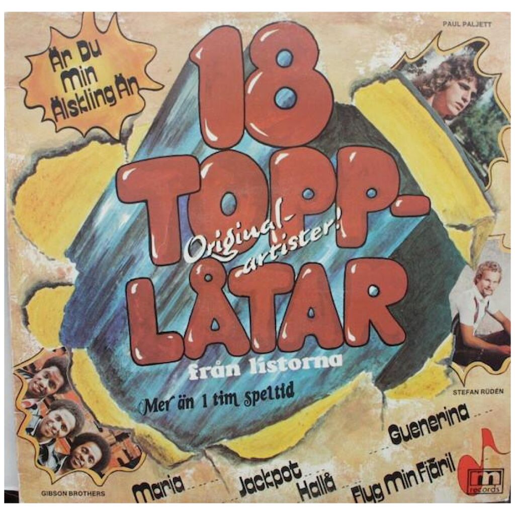 Various - 18 Topplåtar (LP, Comp)