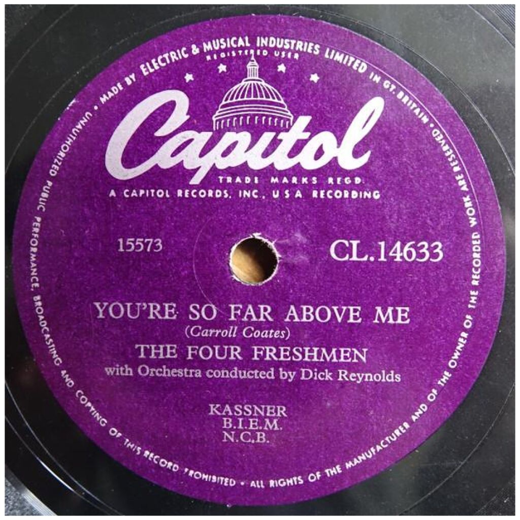 The Four Freshmen - Youre So Far Above Me / He Who Loves And Runs Away (Shellac, 10)
