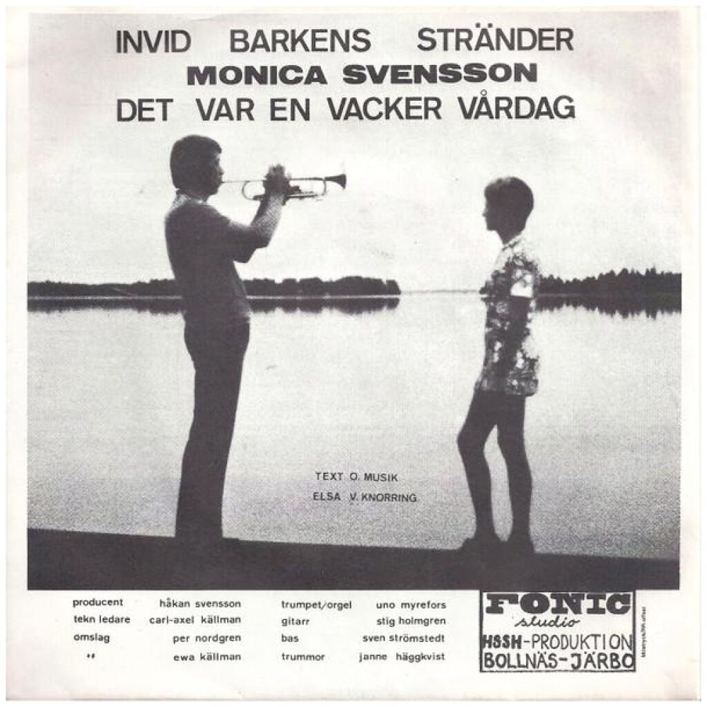 Monica Svensson (3) - Invid Barkens Stränder / Det Var En Vacker Vårdag (7, Single)