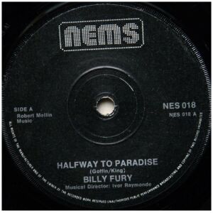 Billy Fury - Halfway To Paradise (7, Single)