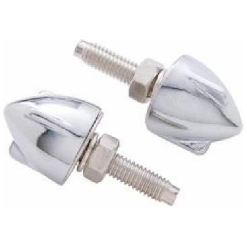 Kromade små Bullets med rocket vingar (2-Pack)