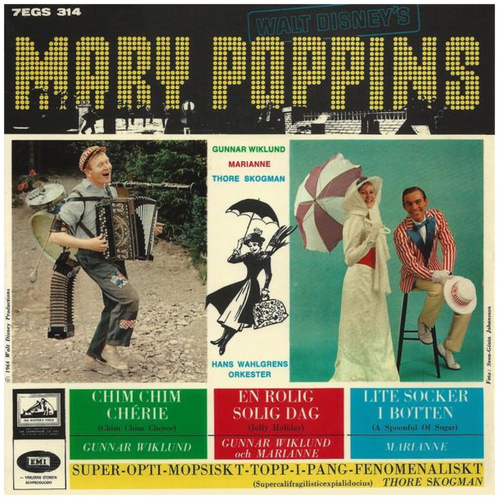 Gunnar Wiklund, Marianne*, Thore Skogman, Hans Wahlgrens Orkester - Mary Poppins (7, EP)