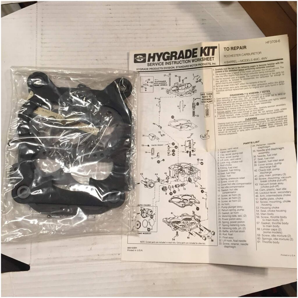 NOS REP,SATS ROCHESTER FÖRGASARE GMC CHEV 350-454cui 1973-79 , HYGRADE 1585