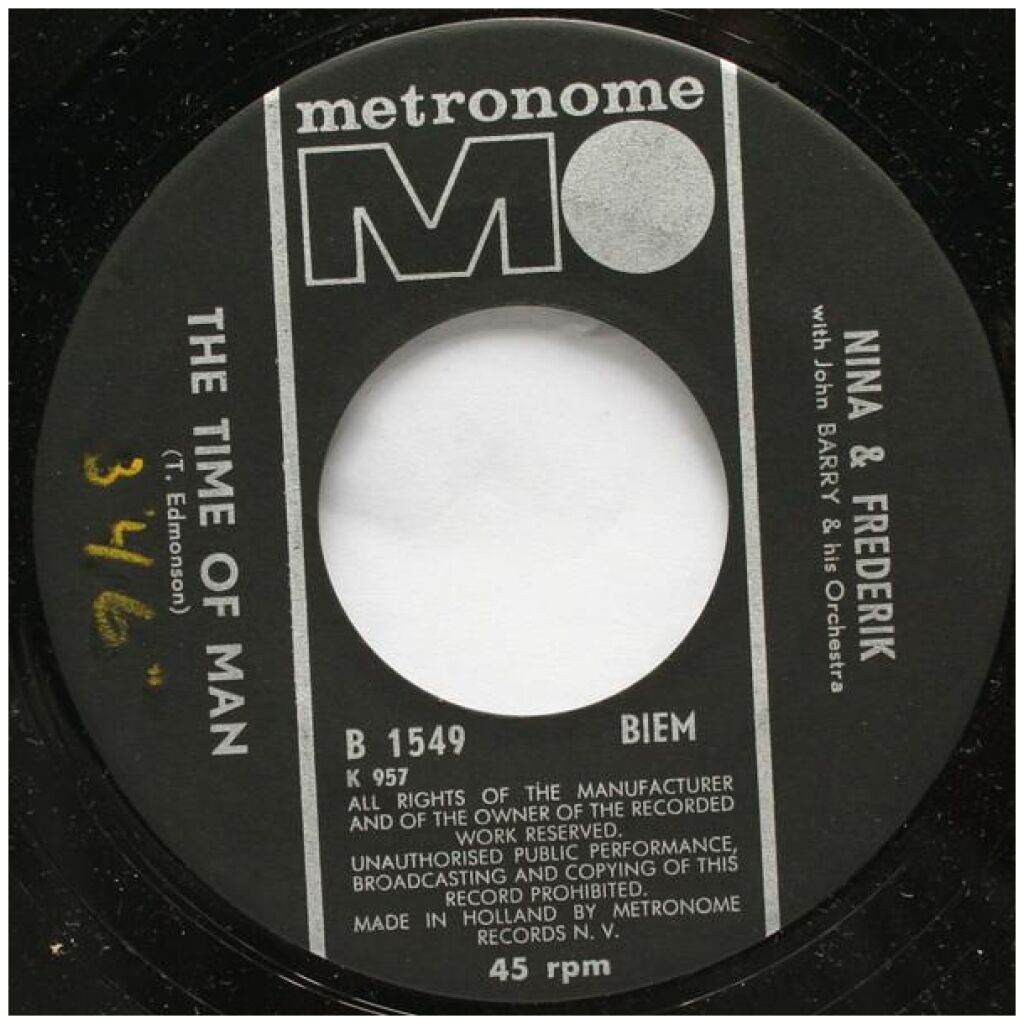 Nina & Frederik - The Time Of Man (7, Single)