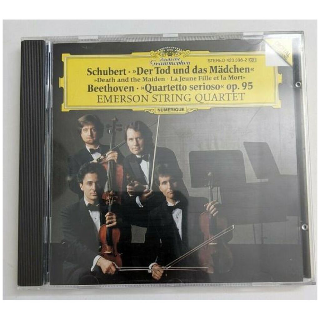 Schubert*, Beethoven*, Emerson String Quartet - Schubert »Der Tod Und Das Mädchen« = »Death And The Maiden = Le Jeune Fille Et La Mort« / Beethoven »Quartetto Serioso« Op. 95 (CD)