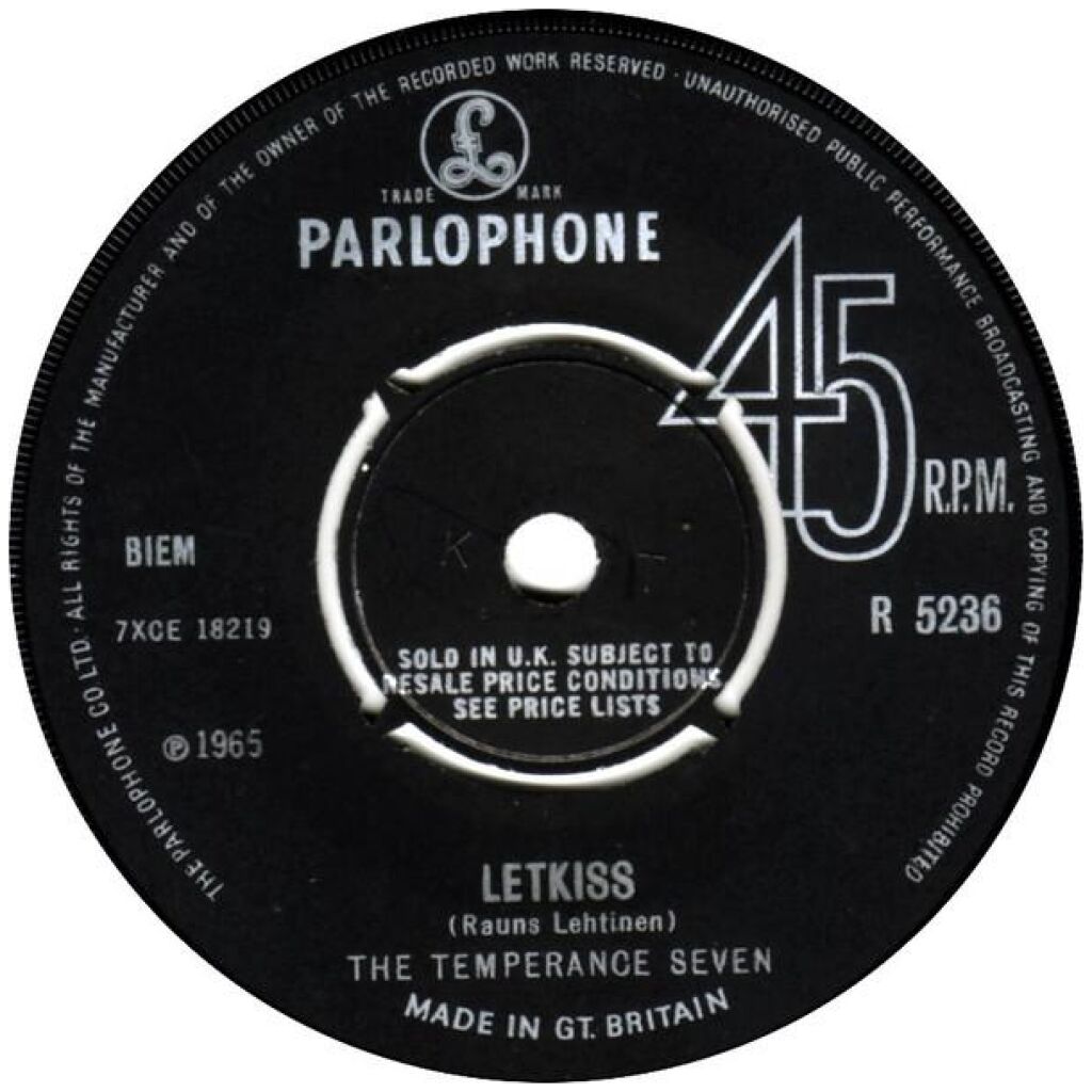 The Temperance Seven - Letkiss / Tajkaedi (7, Single)