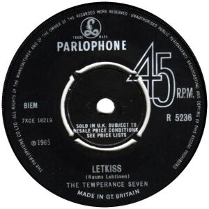 The Temperance Seven - Letkiss / Tajkaedi (7, Single)