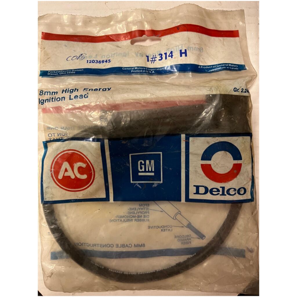Tändkabel 8mm , AC Delco 314H 12036945
