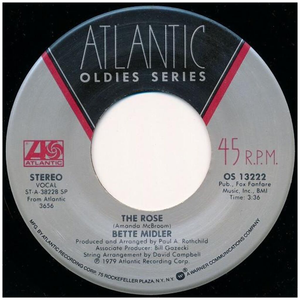 Bette Midler - The Rose / When A Man Loves A Woman (7, RE)