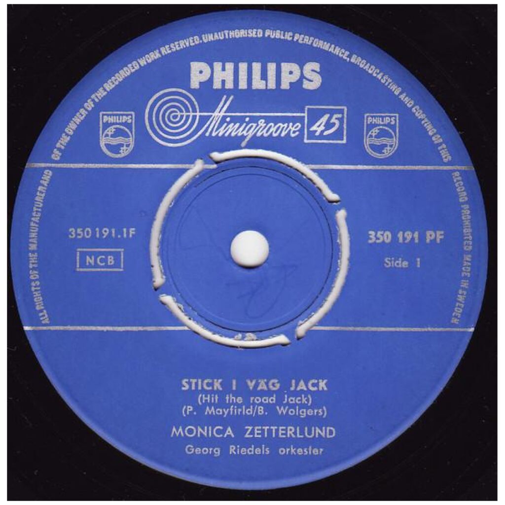 Monica Zetterlund - Stick I Väg Jack (7, Single)