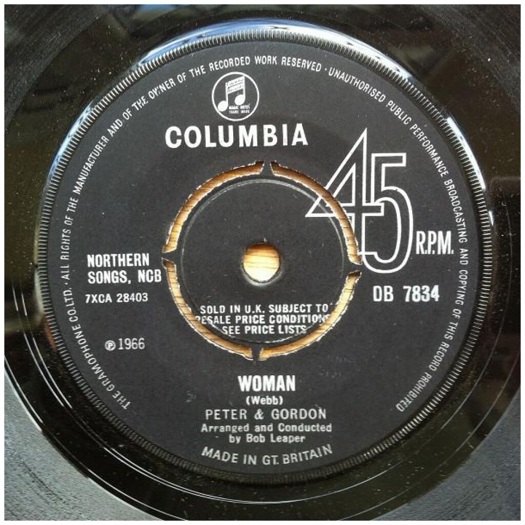 Peter & Gordon - Woman (7, Single)