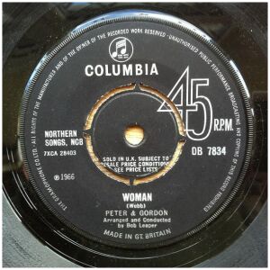 Peter & Gordon - Woman (7, Single)