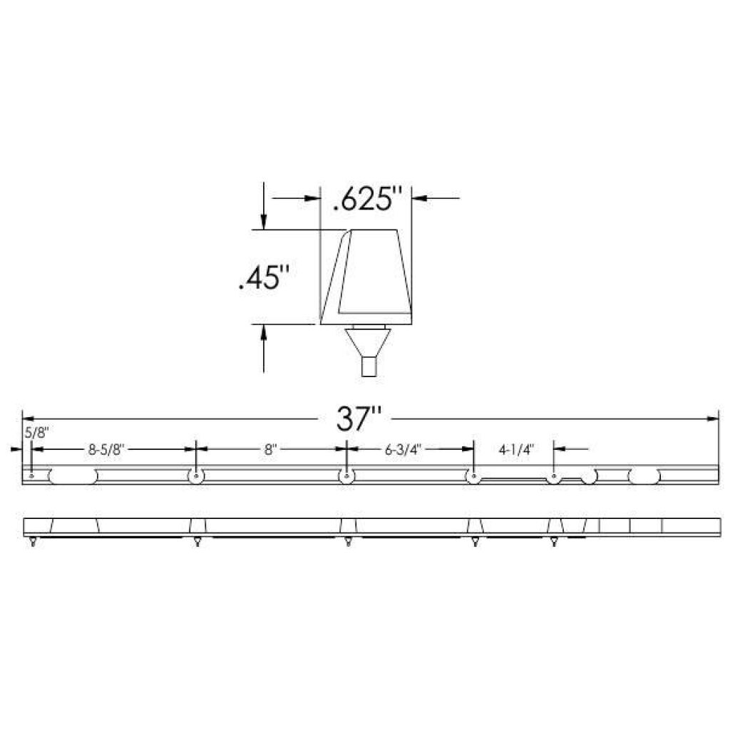 Torpedgummlist Huv 1942-47 2dr 4dr sedan Cadillac