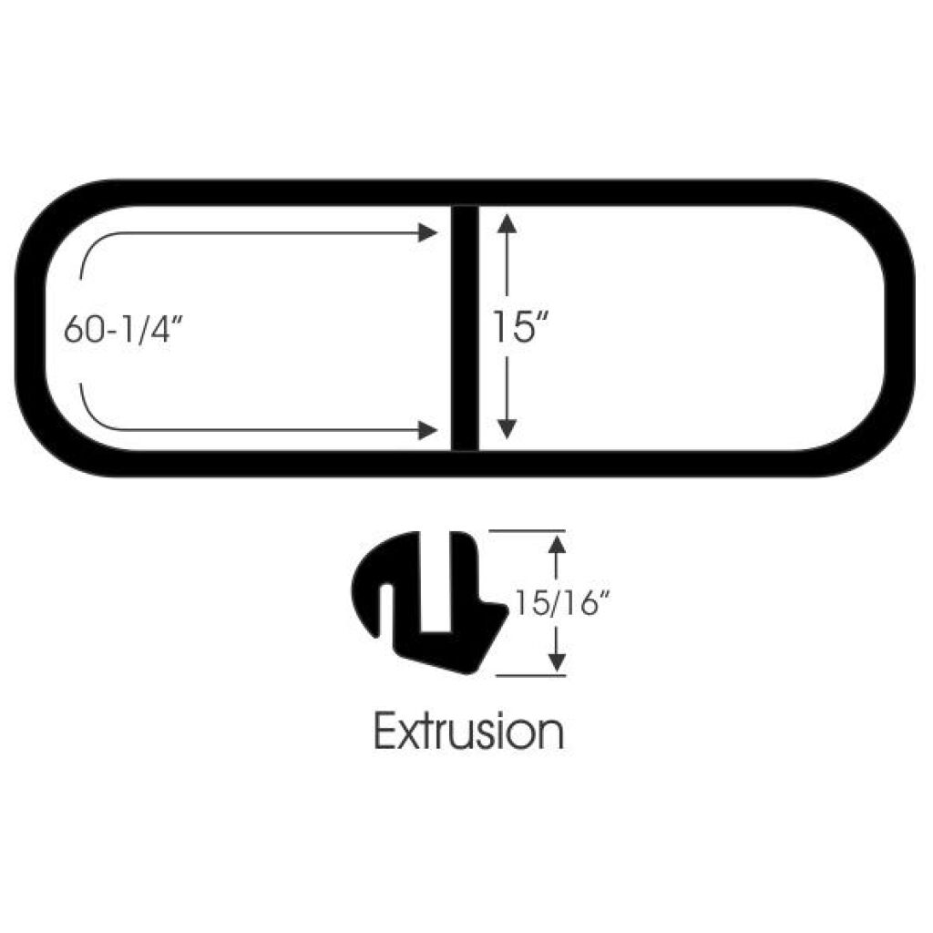 Framrutegummilist 1941-48 2dr 4dr ht sedan Chrysler DeSoto Dodge