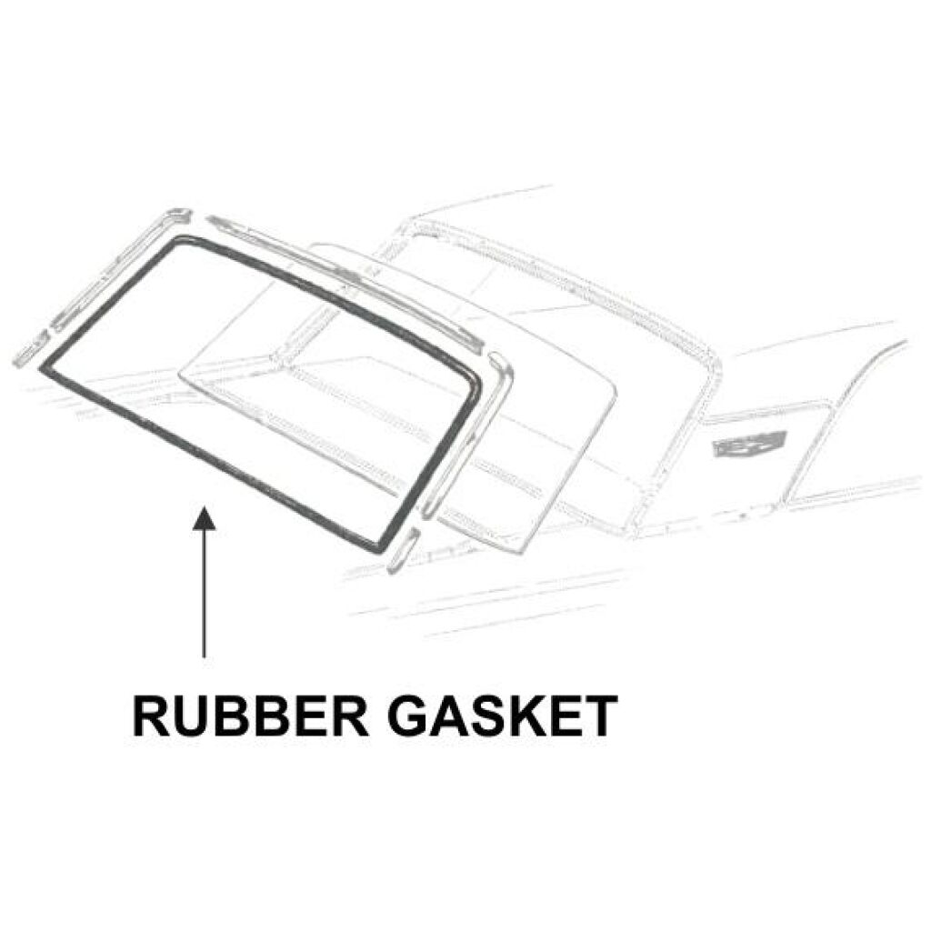 Bakrutegummilist 1963-65 2dr ht Ford