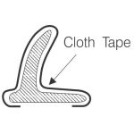 2-1/2" Black Bow Drill Cloth Tape 1930-59 2dr 4dr cab sedan Buick Cadillac Chevrolet Oldsmobile Packard Pontiac Chrysler DeSoto Dodge Plymouth Studebaker
