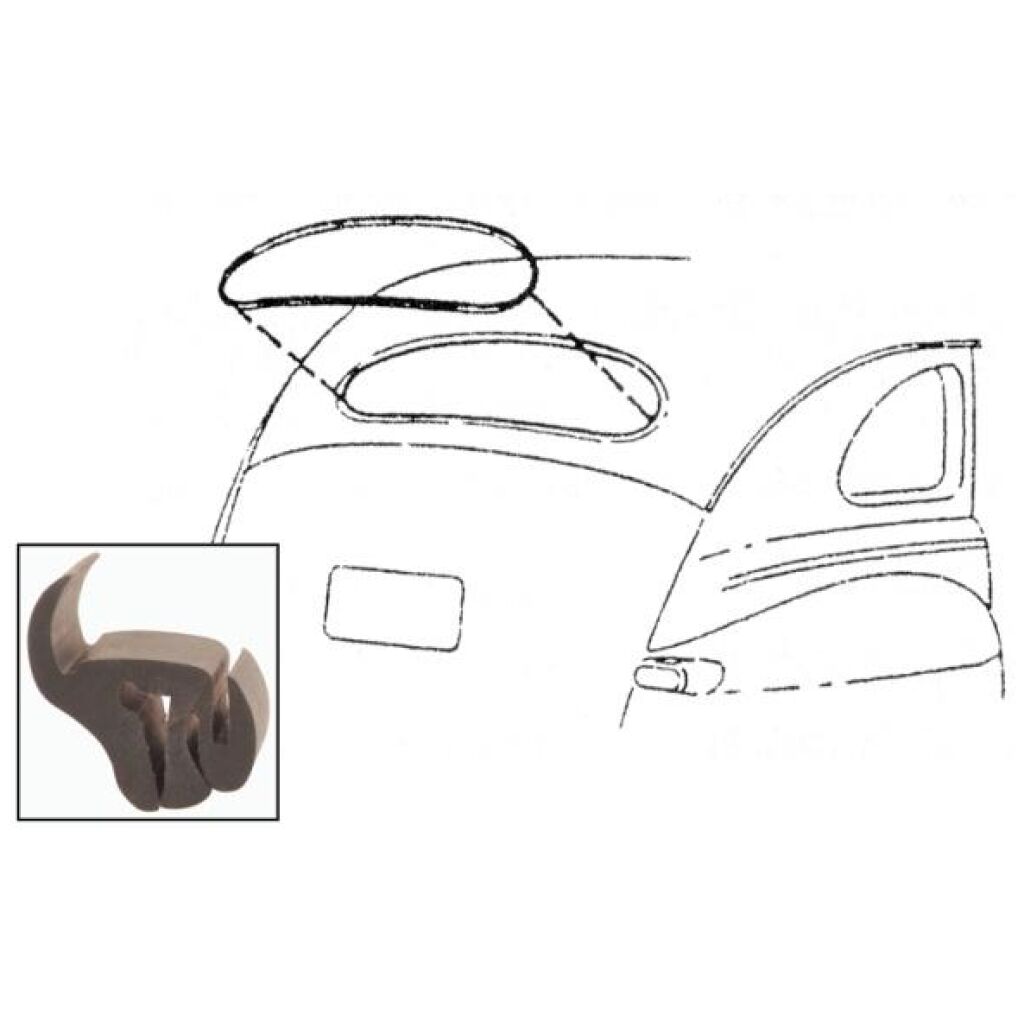 Bakrutegummilist 1941-48 2dr 4dr sedan Mercury