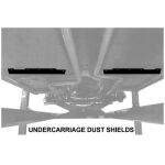 Undercarriage Cross Member Dust Shields 1966-69 4dr cab sedan Lincoln