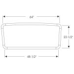 Framrutegummilist 1961-63 2dr ht Ford