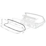 Framrutegummilist 1957-58 2dr 4dr ht sedan Ford Edsel